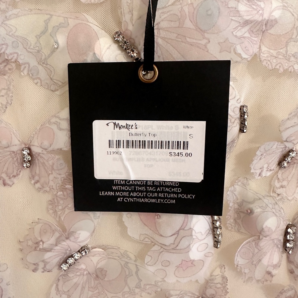 Cynthia Rowley Butterfly Crop NWT - Picture 4 of 4